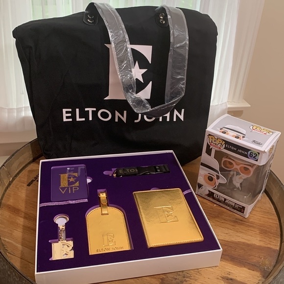 NWT Elton John Farewell Yellow Brick Rd Swag Bundle VIP Bag Set + Funko Pop NIB - Picture 16 of 17